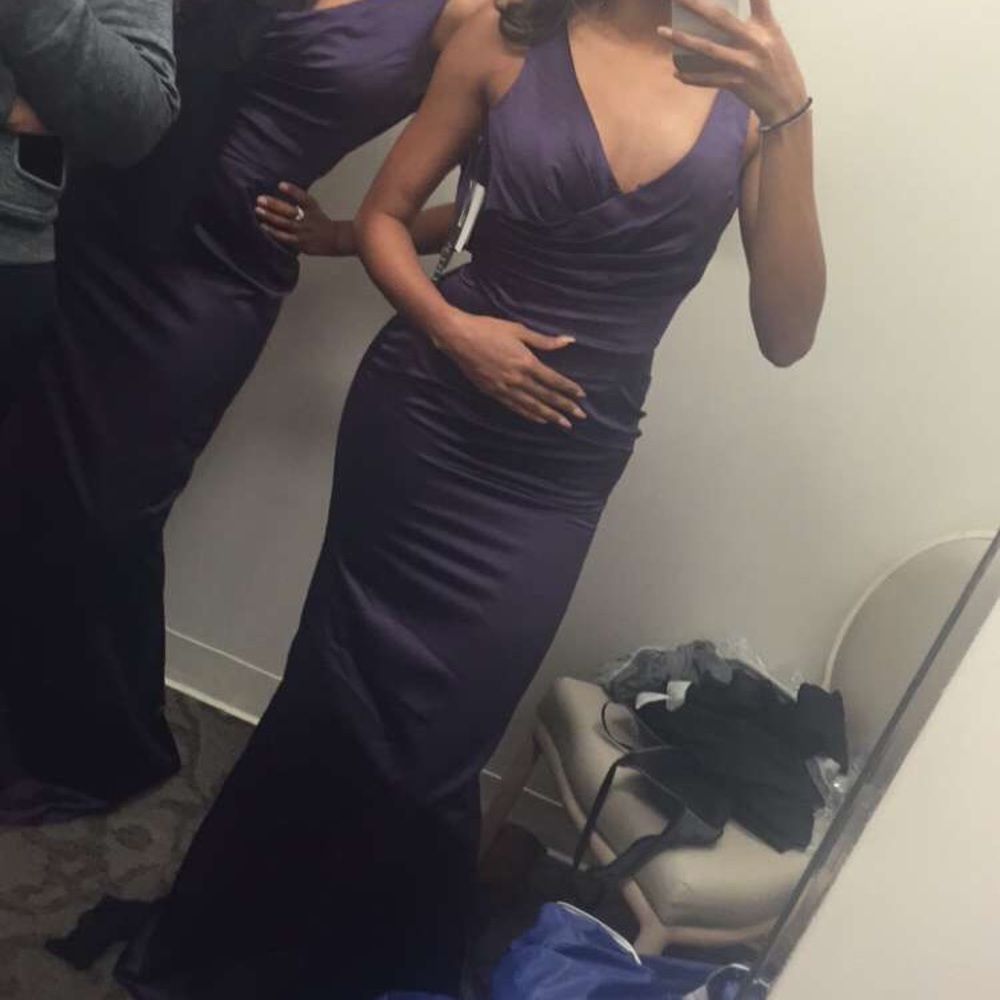 White by Vera Wang Purple full length dress